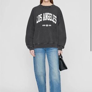 Anine Bing  washed black ‘Los Angeles Sweatshirt’